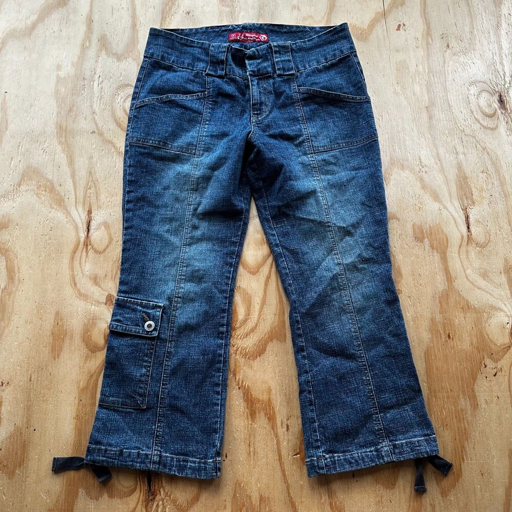 Ci Sono Denim Y2K Cargo Capris - Size XL / 39 Waist